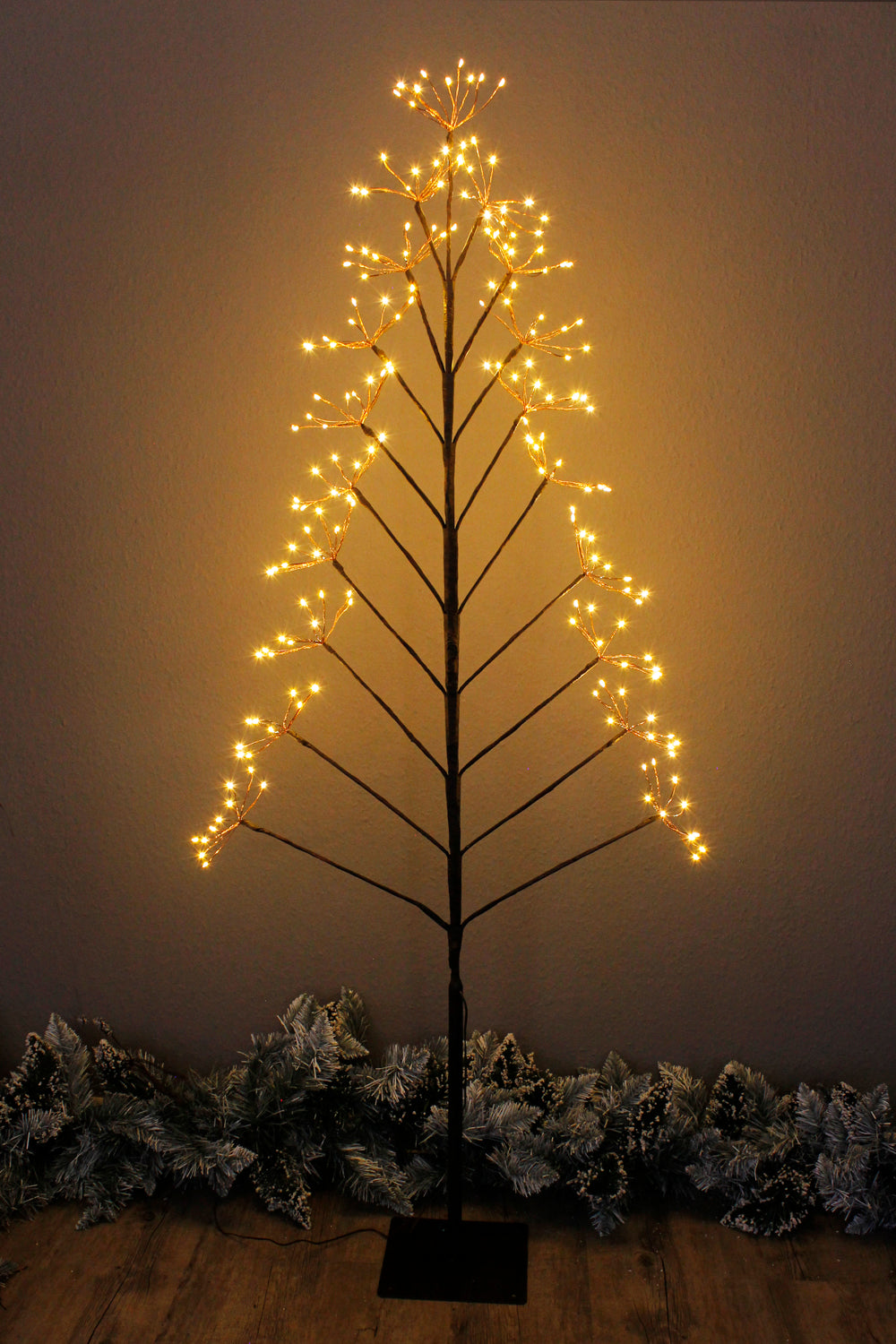 LED Baum elegance Feuerwerk Kupfer Leuchtbaum warmweiß Dekoleuchte – arnusa