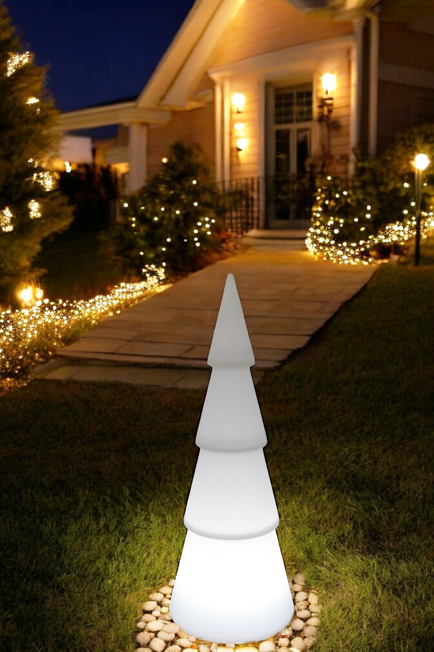 LED Stehlampe Weihnachtsbaum 77 cm RGB Dekoleuchte moderner Weihnachtsbaum Lampe mit Fernbedienung