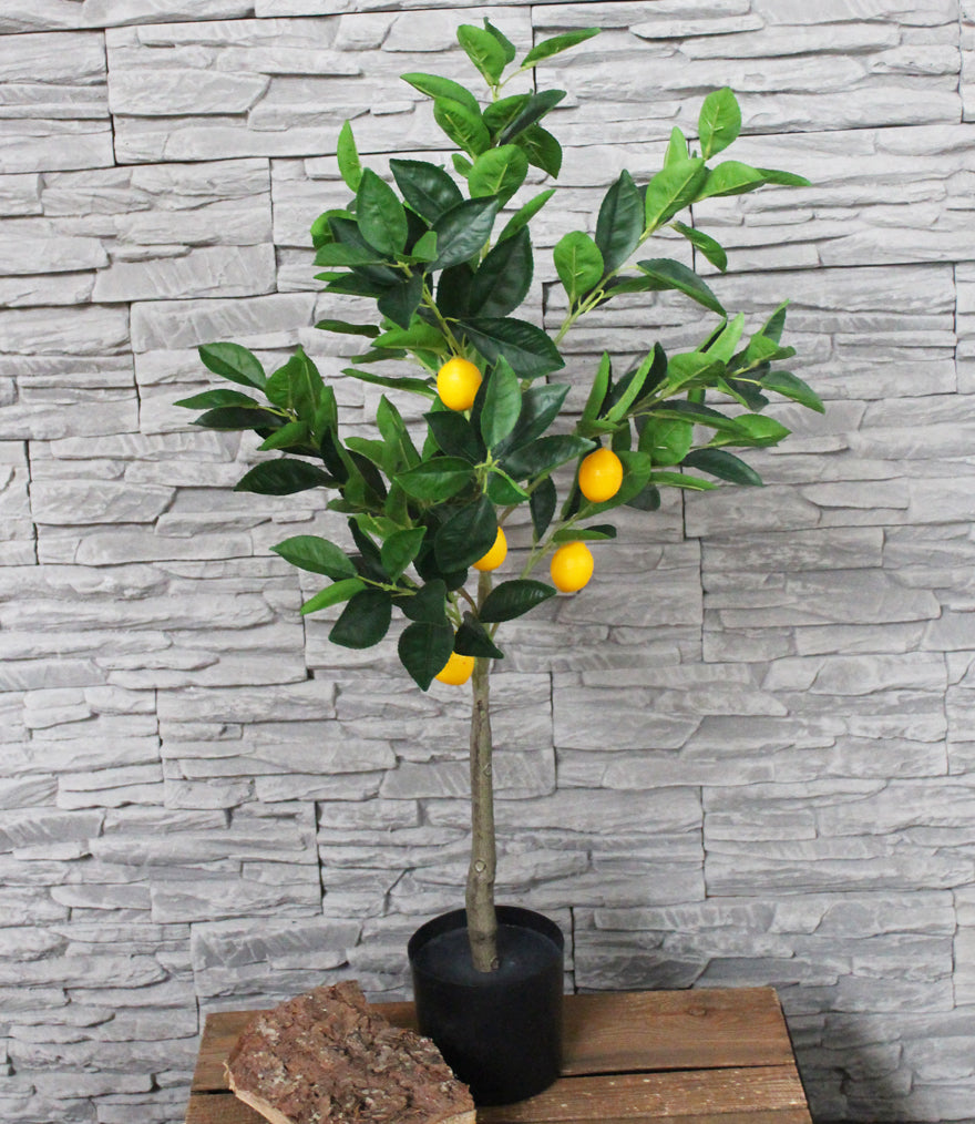 Künstlicher Zitronenbaum 80 cm Kunstbaum Künstliche Pflanze – arnusa