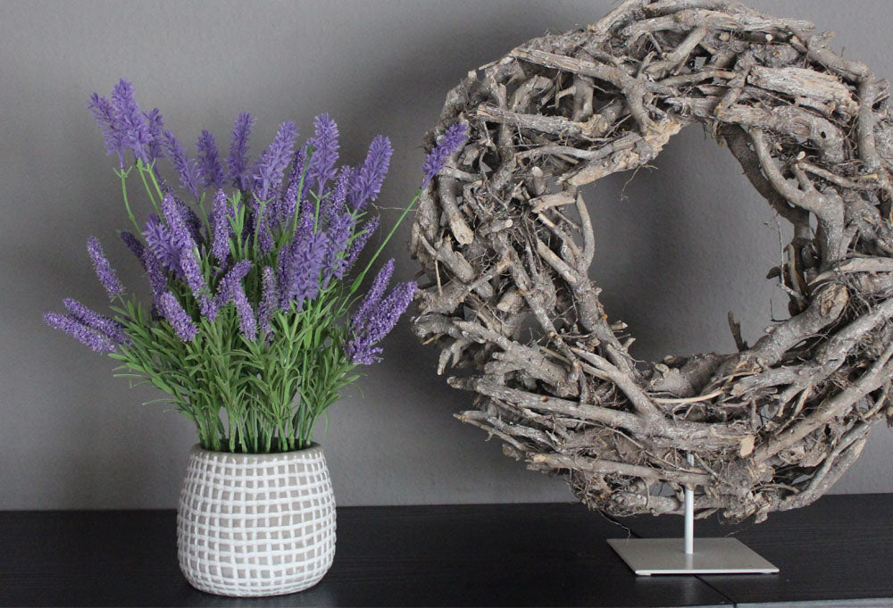 Lavendel Kunstpflanze Künstlicher 40cm im arnusa Topf –