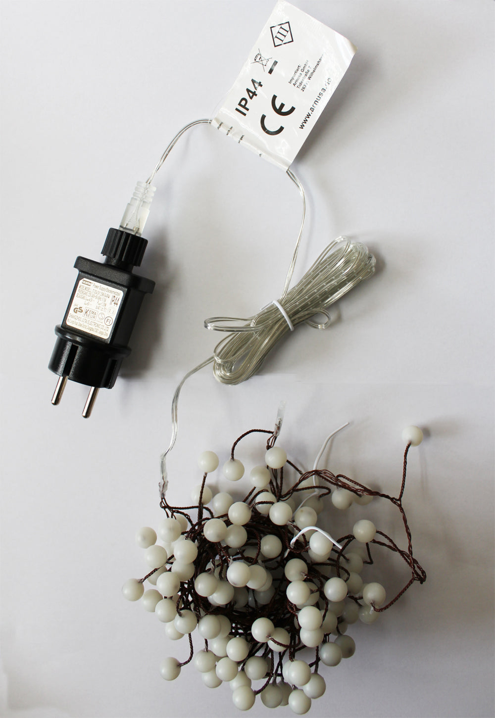 Arnusa LED-Leuchtzweig Lichterzweig 2,6m warmweiß Lichterkette LED Ast Baum,  72-flammig, Weihnachtsbeleuchtung für Innen und Außen