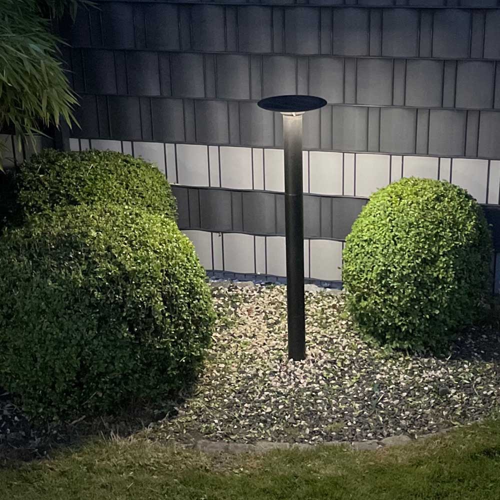 LED Solar Gartenleuchte 98cm moderne Gartenlampe arnusa Aluminium –