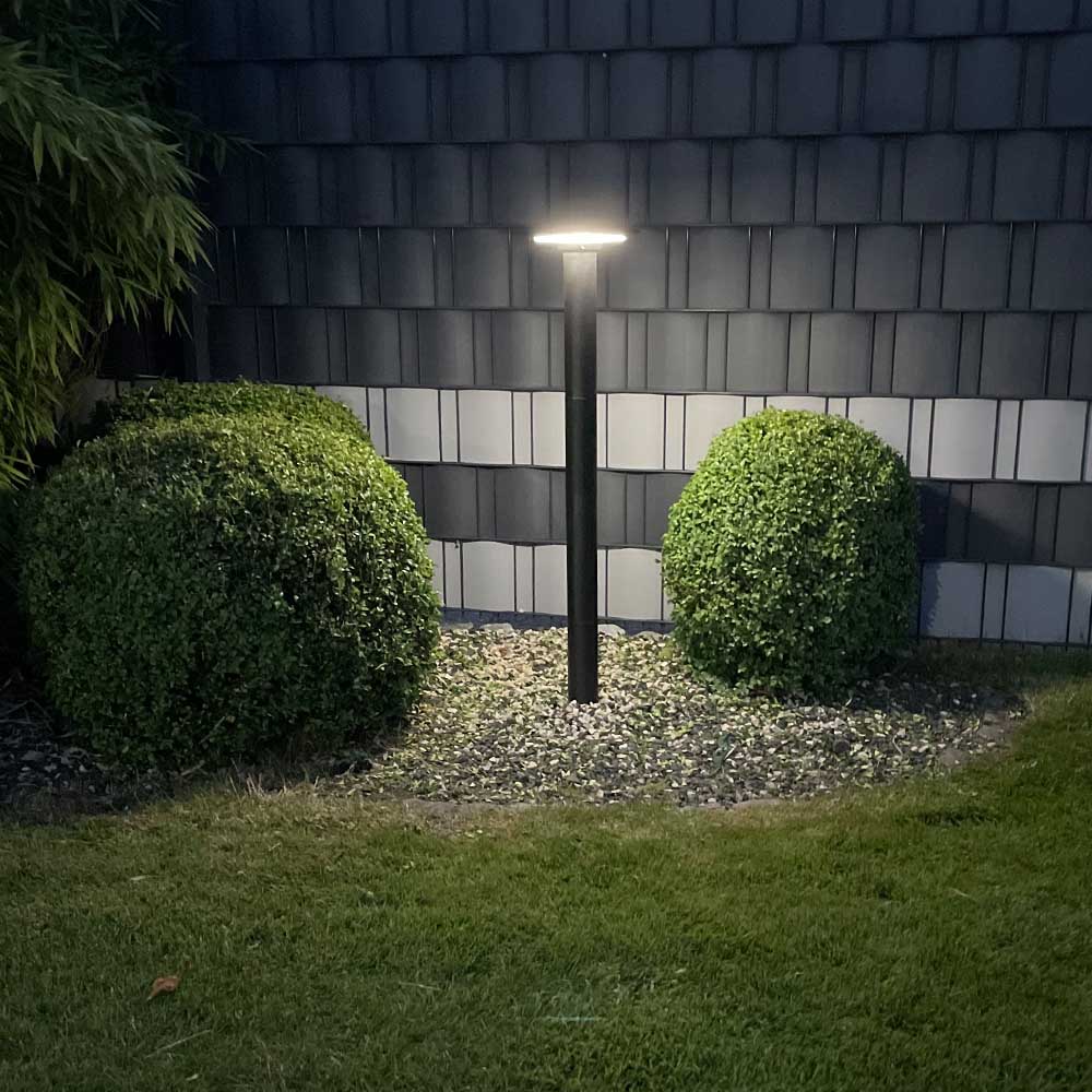 LED Solar Gartenleuchte 98cm moderne Gartenlampe Aluminium – arnusa