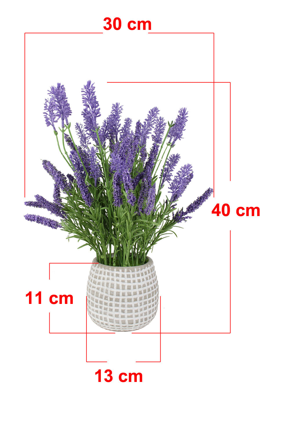 im – Kunstpflanze 40cm Lavendel arnusa Künstlicher Topf