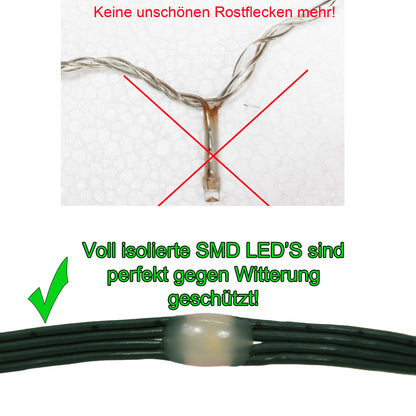 LED SMD Lichterkette 20m warmweiß 200 LED erweiterbar innen und außen